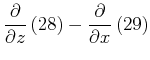 % latex2html id marker 10505
$ \protect{\displaystyle{\frac{\partial }{\partial z}\,(\ref{eq:b1})-\frac{\partial }{\partial x}\,(\ref{eq:b2})}}$